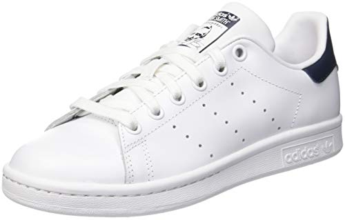 adidas Originals Stan Smith, Zapatillas Adulto, Blanco Corriendo Blanco Corriendo Blanco Nuevo Azul Marino, 45 1/3 EU