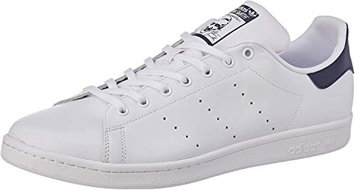 adidas Originals Stan Smith Zapatillas de Deporte Hombre, Blanco (Running White/New Navy), 48 2/3 EU