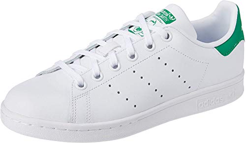 adidas Stan Smith J Zapatillas Niños, Blanco (Footwear White/footwear White/green 0), 40 EU