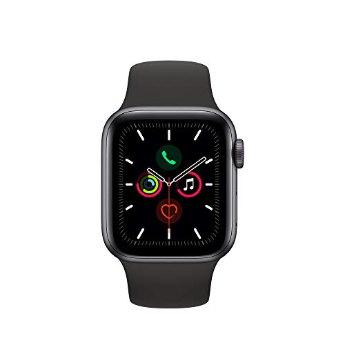 Apple Watch Series 5 GPS + Cellular, 40mm (Aluminio en Gris espacial, Correa Deportiva Negro)