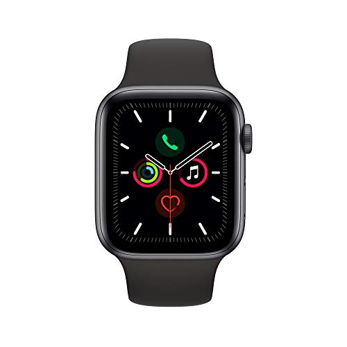 Apple Watch Series 5 (GPS + Cellular,44 mm) Aluminio en Gris espacial - Correa Deportiva Negro