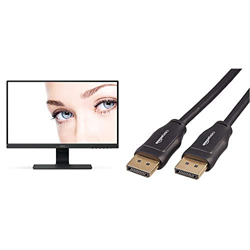 BenQ GW2480 - Monitor de 23.8&quot; FullHD (Negro + AmazonBasics - Cable Adaptador DisplayPort a DisplayPort - 1,8 m)