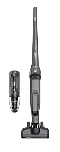 Bosch BBH2P214L Readyy'y 2-in-1 - Aspirador escoba vertical sin cable y de mano,autonomía hasta 43 min,batería Ion-Litio de 21.6 V,color gris grafito