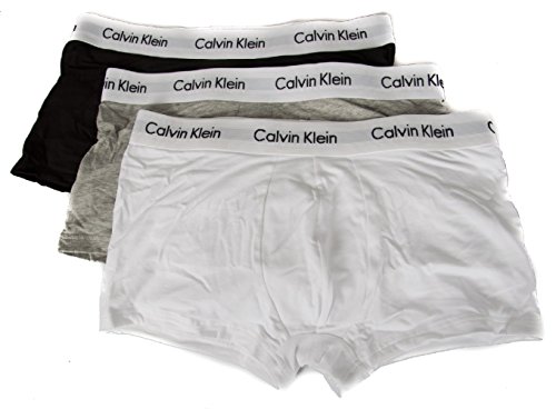 Calvin Klein Paquete de 3 Hombres Boxeador Artã­Culo CK U2664G Troncos de poca Altura (998 Nero/Bianco/Grigio - Black/White/Grey)