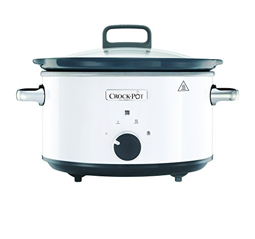 Crock-Pot CSC030X Olla de cocción lenta manual 3,5 L, 1000 W, 3.5 litros, Acero Inoxidable, Blanco