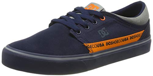 DC Shoes (DCSHI) Trase TX Se-Shoes for Men, Zapatillas de Skateboard para Hombre, Black/Orange, 47 EU