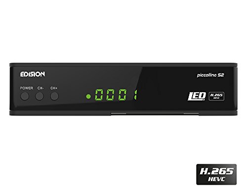 Edision piccol Lino DVB-S2 Full HD Receptor de satélite H.265/hevc Tarjeta Lector USB Negro