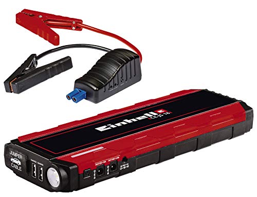 Einhell CE-JS 18 Arrancador Multifunción para vehículos (Power Bank para dispositivos móviles), Negro, Rojo