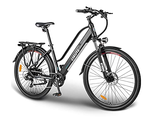 ESKUTE Bicicleta Eléctrica Wayfarer 28'' E-Bike Urbana Trekking Holandesa para Adultos Unisex, Batería de Litio Extraíble 36V 10Ah, 250W Motor, Compañero Fiable para el día a día (Wayfarer, 700C*45C)