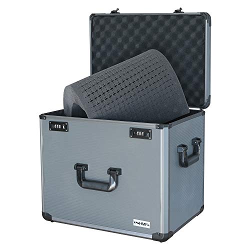 HMF - 14402900 aluminio Maleta,arma maletín,cuadrícula de espuma,diferentes tamaños 49,5 x 42,5 x 36,5 cm