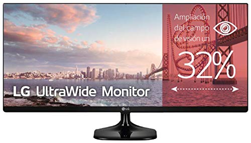 LG 25UM58-P - Monitor Profesional UltraWide WFHD de 63.5 cm (con Panel IPS (2560 x 1080 píxeles, 21:9, 250 cd/m², sRGB &gt;99%, 1000:1, 5 ms GtG, 75 Hz, HDMIx2, Auriculares) Color Negro)