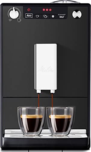 Melitta Caffeo Solo E950-444, Cafetera Superautomática con Molinillo, 15 Bares, Café en Grano para Espresso, Limpieza Automática, Personalizable, Negro Mate