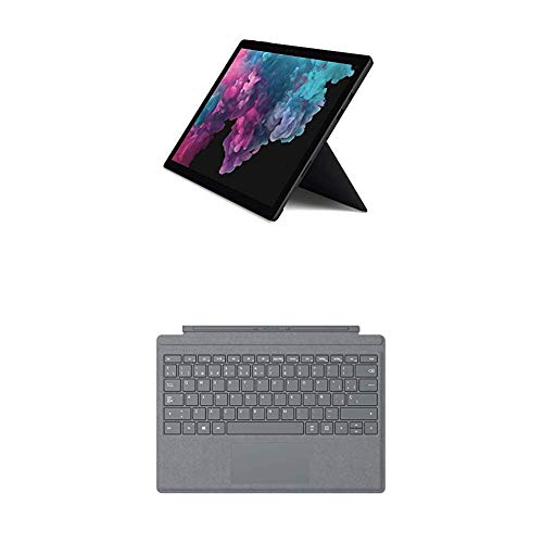Microsoft Surface Pro 6 - Ordenador portátil 2 en 1,12.3'' (Color Negro + Funda con teclado gris QWERTY Español)