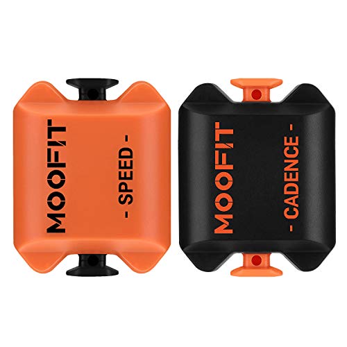 moofit Sensor de Cadencia de Velocidad de Ciclismo con Bluetooth &amp; Ant+ Impermeable Velocidad y Sensor de Cadencia de Bicicleta para iOS, Android