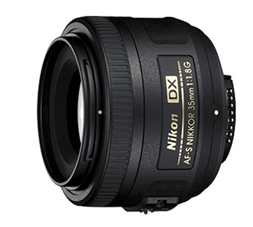 Nikon AF-S DX Nikkor 35 mm f/1.8 G - Objetivo para montura F, distancia focal fija 52.5 mm, apertura f/1.8G, negro - Versión Europea