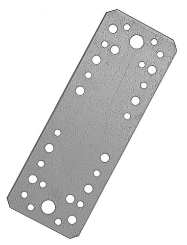 Placa de unión plana galvanizada resistente soporte de chapa de acero madera -SS8 calidad (210mm x 90mm x 2.5mm)