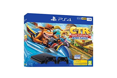 PlayStation 4 (PS4) - Consola,1 TB,Color Negro + Crash Team Racing
