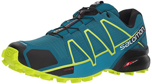 Salomon Speedcross 4,Zapatillas de Running para Hombre,Varios Colores (Deep Lagoon/Acid Lime/Reflecting Po 000),44 2/3 EU