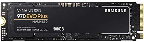 Samsung MZ-V7S500BW 970 EVO Plus - Unidad SSD, 500 GB, M.2, NVMe, tamaño 2.5 &quot;, Interfaz SATA 6 GB/s, Color Negro/Naranja