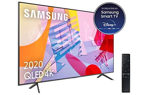 Samsung QLED 4K 2020 43Q60T - Smart TV de 43&quot; con Resolución 4K UHD, con Alexa integrada, Inteligencia Artificial 4K Wide Viewing Angle, Sonido Inteligente, One Remote Control