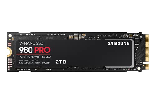 Samsung SSD 980 PRO - Disco duro interno de estado sólido, 2 TB, PCIe Gen 4.0 x4, NVMe, 7000 MB/s, M.2