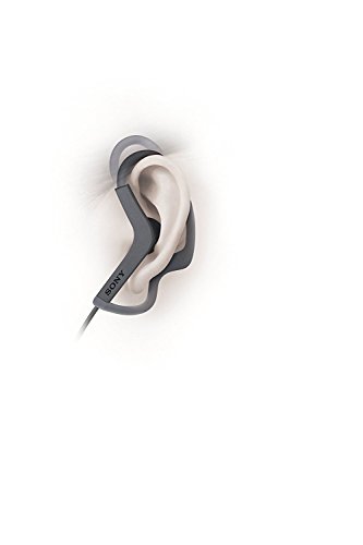 Sony MDRAS210B.Ae - Auriculares Deportivos de botón con Agarre al oído (Resistente a Salpicaduras),Color Negro