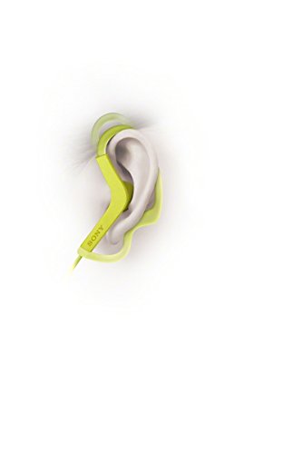 Sony MDRAS210Y.Ae - Auriculares Deportivos de botón con Agarre al oído (Resistente a Salpicaduras),Color Lima
