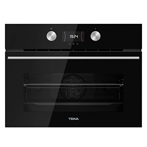 Teka HLC 8400 - Horno compacto Multifunción de 45 cm, Urban Colors Edition, Sistema de Limpieza HydroClean PRO, 9 Funciones de Cocinado, Color Cristal Negro