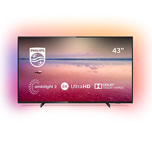 Televisor Philips Ambilight 43PUS6704/12 de 108 cm (con tecnologías led y Smart TV (4K UHD, HDR 10+, Dolby Vision, Dolby Atmos, Smart TV), Color Negro) (43 pulgadas)