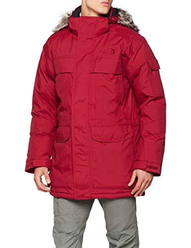 The North Face McMurdo - Chaqueta Impermeable con relleno de plumón de ganso para Hombre, Rojo (Rumba Red), XL