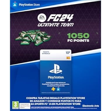 10€ PlayStation Store Tarjeta Regalo para EA SPORTS FC 24 Ultimate Team 1050 FC Points Cuenta PSN española