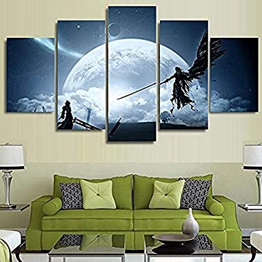 5 paneles Wall Art Painting Canvas HD Prints Final Fantasy Game Pictures Poster Decoración del hogar para la sala de estar (Sin Marco)