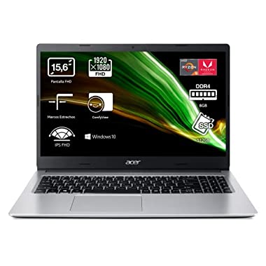 Acer Aspire 3 A315-56 - Ordenador Portátil 15.6" Full HD, Laptop, PC Portátil Color Negro - Teclado QWERTY Español (8GB RAM | 512GB SSD, Windows 10 Home, Intel Core i3-1005G1)