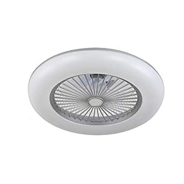 ACTiO LED 770011-ASL lámpara ventilador de techo luz led 60W IKARO plata mando distancia, regulable intensidad, 3 tonalidades, silencioso, 7 aspas protegidas, 3 velocidades, D50cm