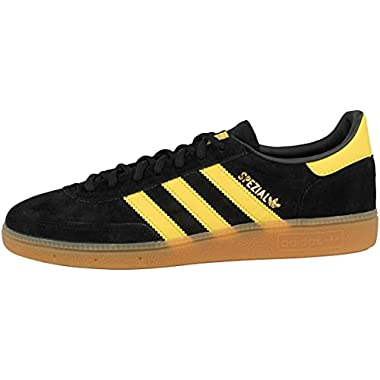 adidas Handball Spezial, Zapatilla, Core Black-Yellow-Gold Metallic, Talla 6 UK (39 1/3 EU)