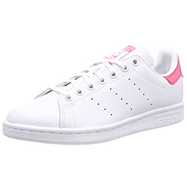 adidas Originals Stan Smith, Zapatillas Adulto, Blanco (FTWR White/FTWR White/Real Pink), 36 2/3 EU