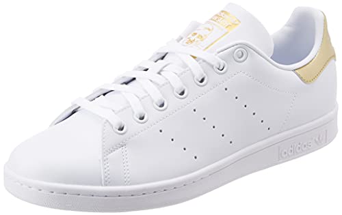 adidas Stan Smith, Sneaker Mujer, Footwear White/Footwear White/Gold Metallic, 36 2/3 EU