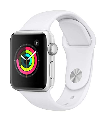 Apple Watch Series 3 (GPS) con caja de 38 mm de aluminio en plata y correa deportiva - Blanca