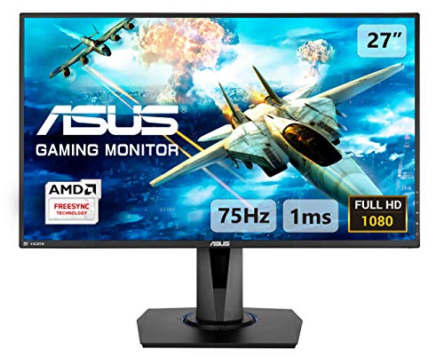 Asus VG275Q - Monitor Gaming de 27", Color Negro (Full HD  1 ms 75 Hz, VGA, HDMI y Display Port)