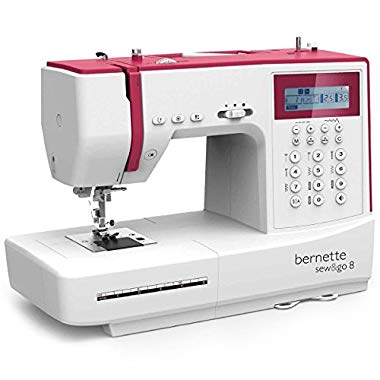 Bernette Sew&GO8 - Máquina de coser electrónica con 197 puntadas de costura (útiles,elásticas,decorativas),Automática,Display multifunción