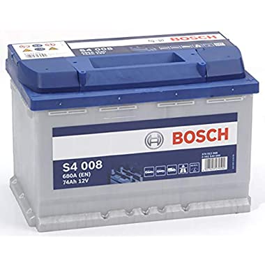 Bosch S4008 - Batería de coche - 74A/h - 680A - tecnología de plomo-ácido - para vehículos sin sistema Start/Stop