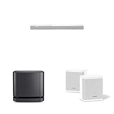 Bose 795347-2200 - Barra de sonido 700,blanco + Bass Module 500,inalámbrico, negro + Surround Speakers, blanco