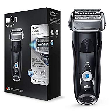 Braun Series 7 7840 s - Afeitadora eléctrica para hombre de lámina, en húmedo y seco, máquina de afeitar barba recargable e inalámbrica, negro