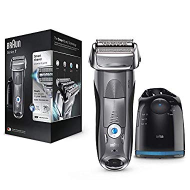 Braun Series 7 7865 cc - Afeitadora eléctrica para hombre de lámina, en húmedo y seco, máquina de afeitar barba con estación de limpieza Clean&Charge, plata