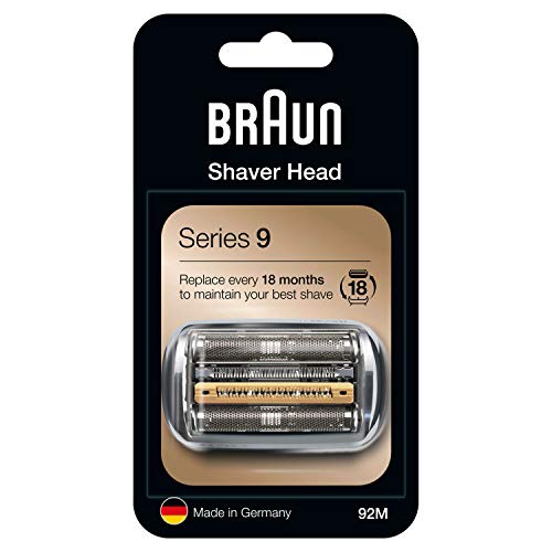 Braun Series 9 92M Cabezal de Recambio para Afeitadora Eléctrica, Compatible con las Afeitadoras Series 9, Plata