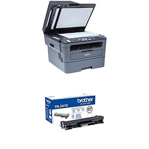 Brother MFCL2710DW - Impresora multifunción láser monocromo con fax e impresión dúplex + Brother TN-2410 Laser cartridge 1200 páginas Negro tóner y cartucho láser