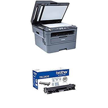 Brother MFCL2710DW - Impresora multifunción láser monocromo con fax e impresión dúplex + Brother TN-2420 Laser cartridge 3000 páginas Negro tóner y cartucho láser