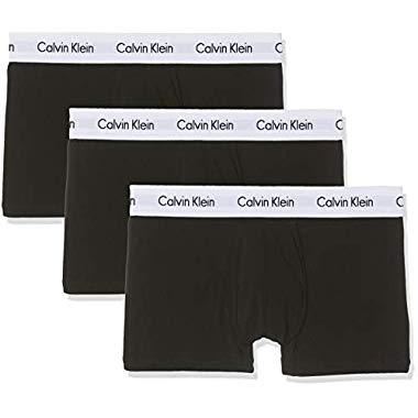 Calvin Klein Herren 3p Low Rise Trunk Boxershorts, Schwarz (Black 001), X-Large (3er Pack)