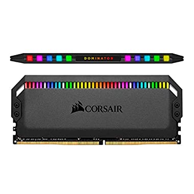 Corsair Dominator Platinum RGB Kit de Memoria 128 GB DDR4 3600 MHz C18, con Iluminación LED RGB, 8 x 16 GB, Negro