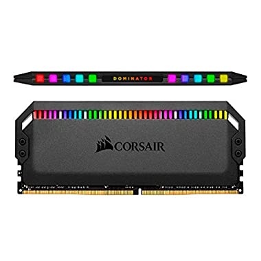Corsair Dominator Platinum RGB Kit de Memoria 16 GB DDR4 3200 MHz C16, con Iluminación LED RGB, 2 x 8 GB, Negro